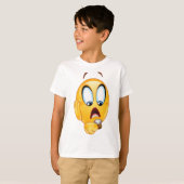 T-shirt met gestrest emoji (Voorkant volledig)