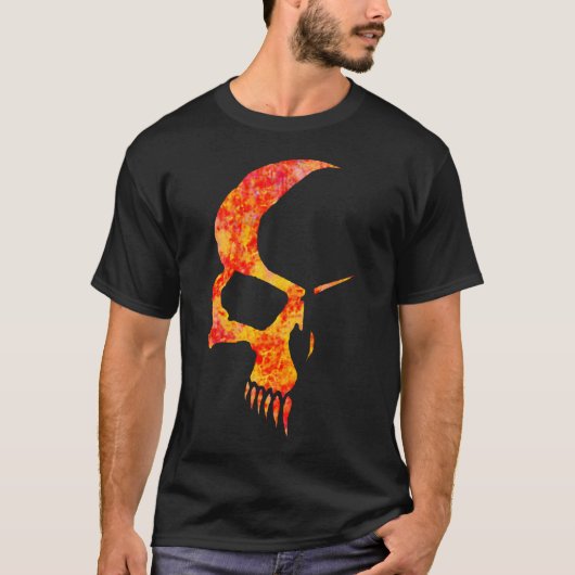 T-shirt met gevlekte schedel (Voorkant)