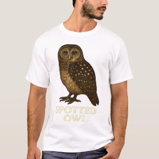 T-shirt met gevlekte uil: T-shirt met bedreigde vo
