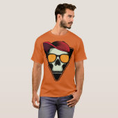 T-shirt met gewaagde schedelprint (Voorkant volledig)