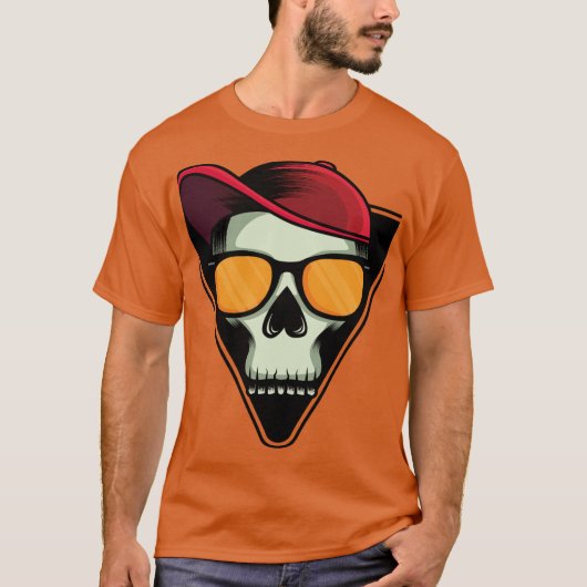 T-shirt met gewaagde schedelprint (Voorkant)