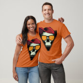 T-shirt met gewaagde schedelprint (Unisex)