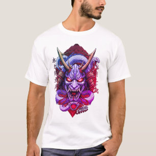 T-shirt met gezicht slang-ogig monster