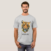 T-shirt met gezicht van wilde tijger (Voorkant volledig)