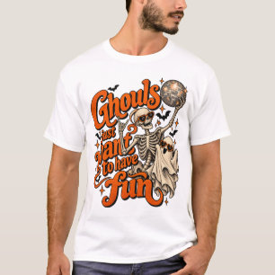 T-shirt met 'Ghouls Just Want to Have Fun' voor Ha