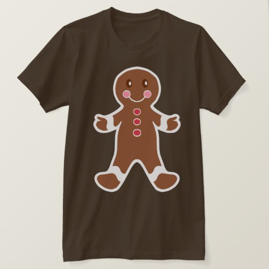 T-shirt met Gingerbread Boy (Design voorkant)
