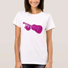 T-shirt met gitaar (roze)