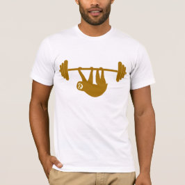 T-shirt met glanzende gleuf (goud)