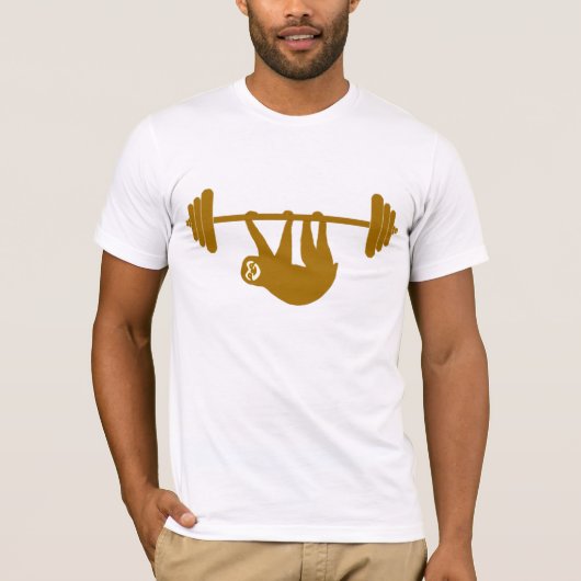T-shirt met glanzende gleuf (goud) (Voorkant)