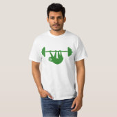 T-shirt met glanzende gleuf (groen) (Voorkant volledig)