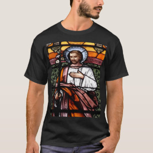 T-shirt met glas-in-loodraam van Sint-Jozef