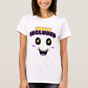 T-shirt met glimlach