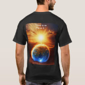T-shirt met global warming bericht .write quotes (Achterkant)