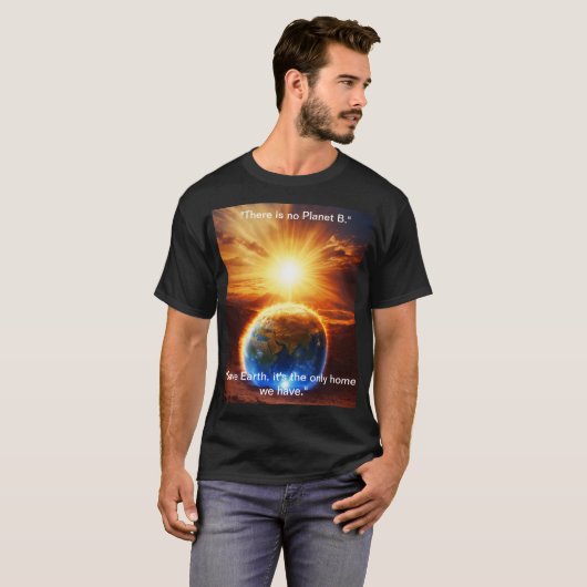 T-shirt met global warming bericht .write quotes (Voorkant volledig)