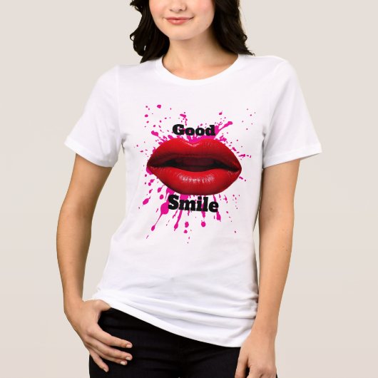 T-shirt met goede glimlach  (Voorkant)
