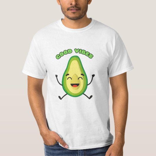 T-shirt met goede vibes (Voorkant)