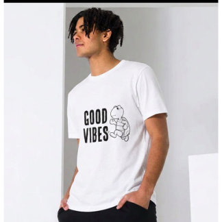 T-shirt met goede vibes grafisch | Minimalistische