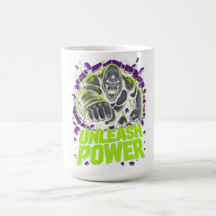 T-shirt met gorilla-grafische afbeelding 'Ontsluit Koffiemok