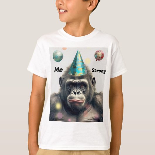T-shirt met gorilla voor jongens (Voorkant)