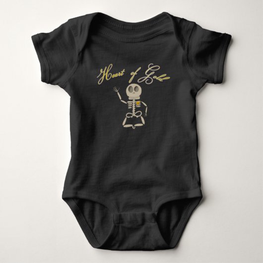 T-shirt met gouden hart (Voorkant)