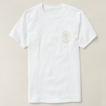 T-shirt met gouden logo