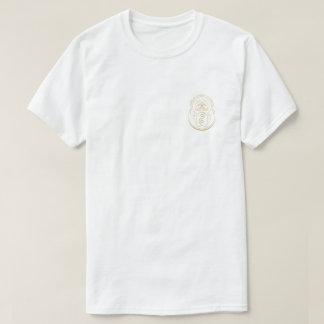 T-shirt met gouden logo