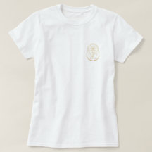 T-shirt met gouden logo