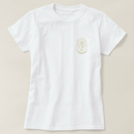 T-shirt met gouden logo