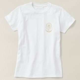T-shirt met gouden logo