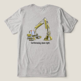 T-shirt met graafmachine voor zware materieel oper