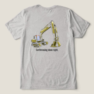 T-shirt met graafmachine voor zware materieel oper