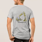 T-shirt met graafmachine voor zware materieel oper (Achterkant)