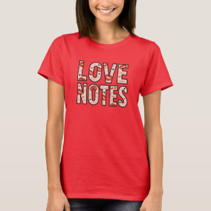 T-shirt met grafische afbeelding en 'Love Notes' l