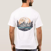 T-shirt met grafische afbeelding van berghoogtes o (Achterkant)