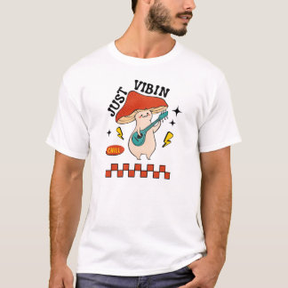 T-Shirt met Grafische Afbeelding van een Ontspanne