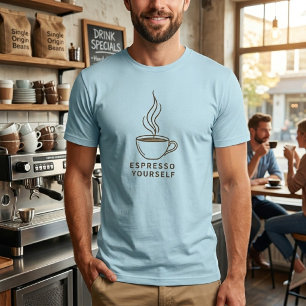 T-shirt met grafische afbeelding van espressokop v