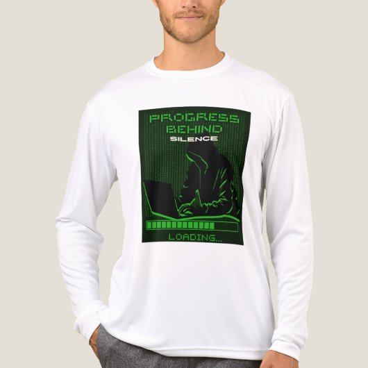T-shirt met grafische afbeelding van hacker-laptop (Voorkant volledig)
