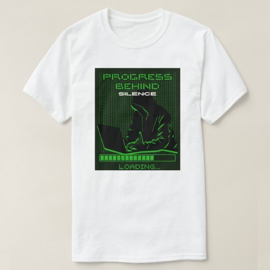T-shirt met grafische afbeelding van hacker-laptop (Design voorkant)