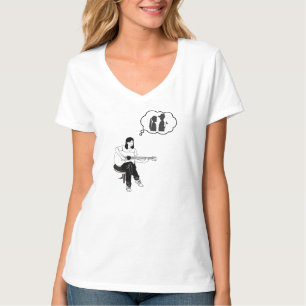 T-shirt met grafische afbeelding van meisje dat gi