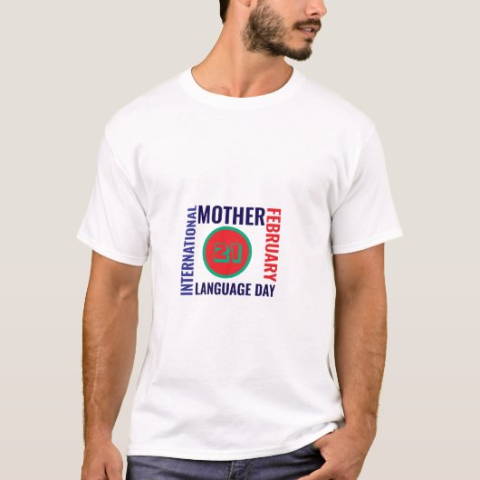 T-shirt met grafische afbeelding van taal-erfgoed (Voorkant)