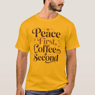 T-shirt met grafische afbeelding voor mannen: Vred