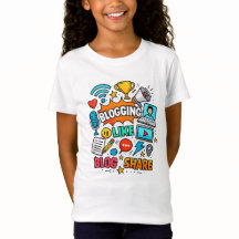 T-shirt met grafische blogging-afbeelding – Leuk &