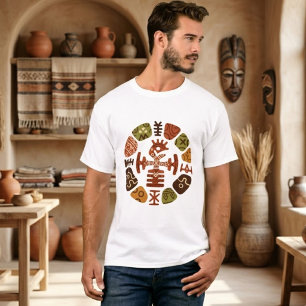 T-shirt met grafische stam-erfgoedprint