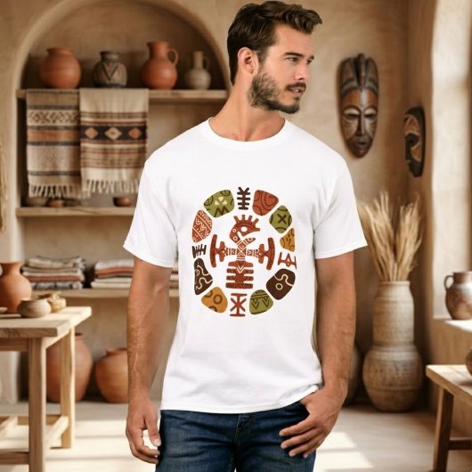 T-shirt met grafische stam-erfgoedprint