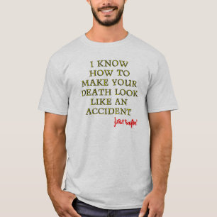 T-shirt met grap over accidentele dood