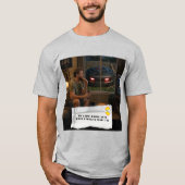T-shirt met grappen over kauwgomwikkels robot gras (Voorkant)