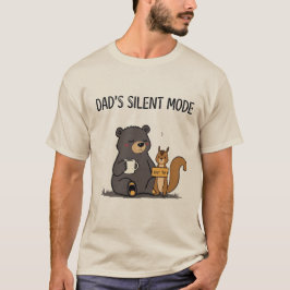 T-shirt met grappige beer in papa's stille modus