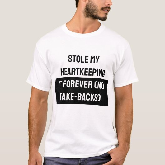 T-shirt met grappige liefdescitaat (Voorkant)