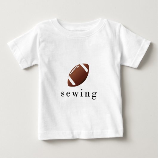 T-Shirt met grappige naaiende voetbal (Voorkant)