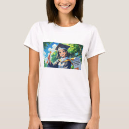 T-shirt met grappige quote voor afstudeerders.